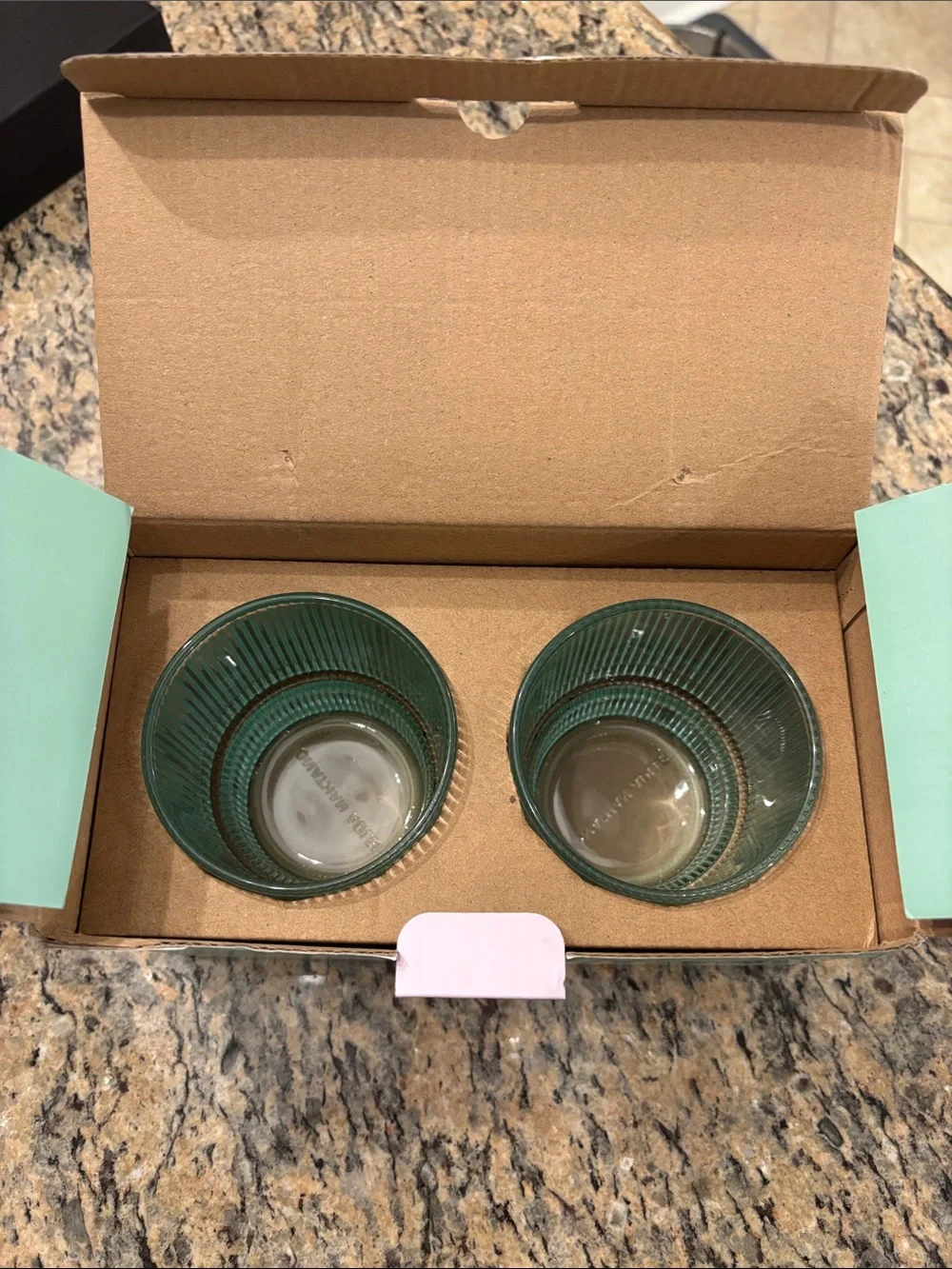 Jonathan Adler BIBA Ribbed Glasses - Set of 2 - NWT